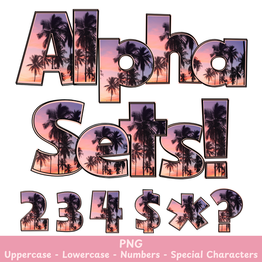 Peach Tropical PNG Font