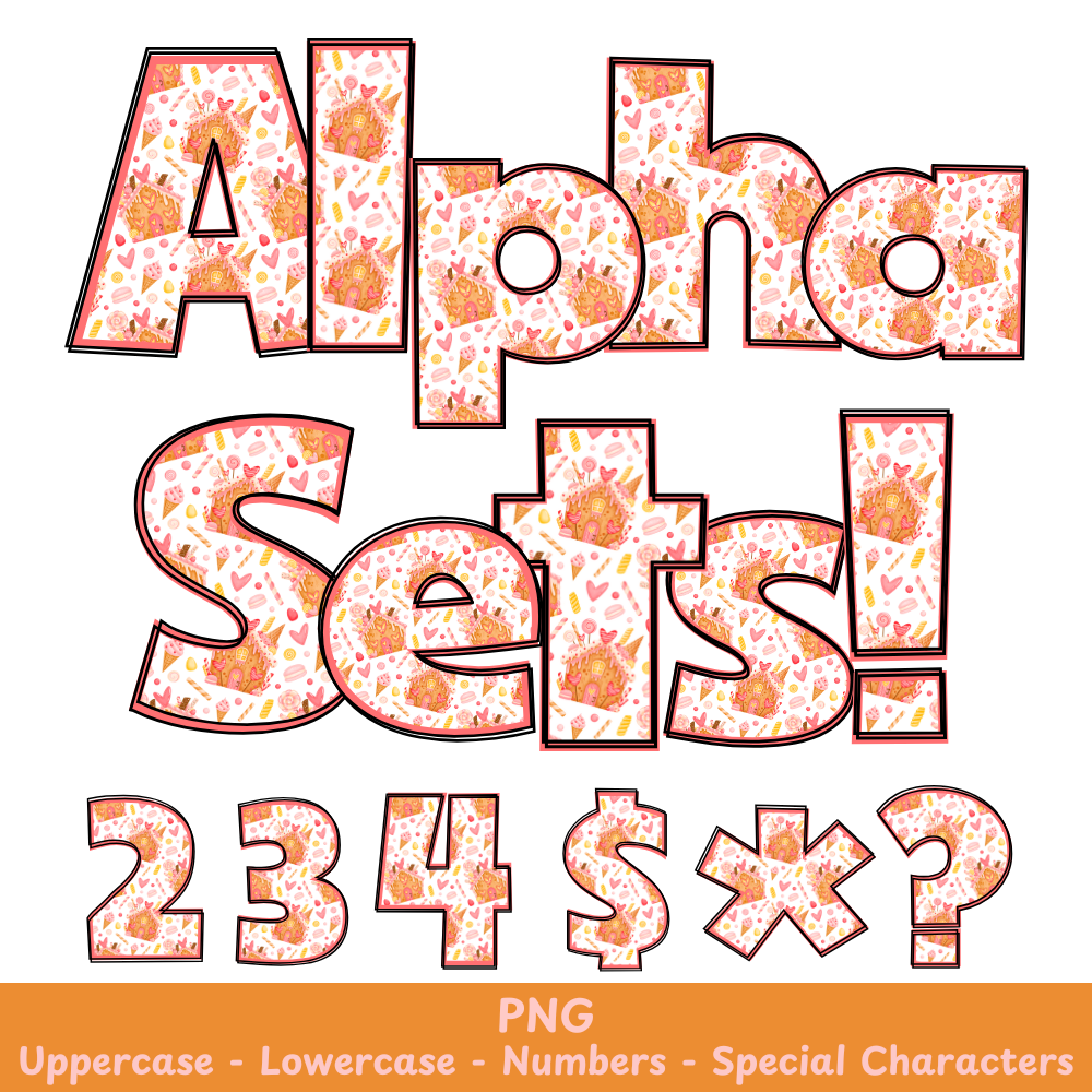 Valentine Gingerbread PNG Font