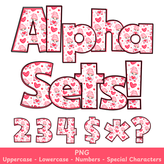 Valentine Gnome PNG Font